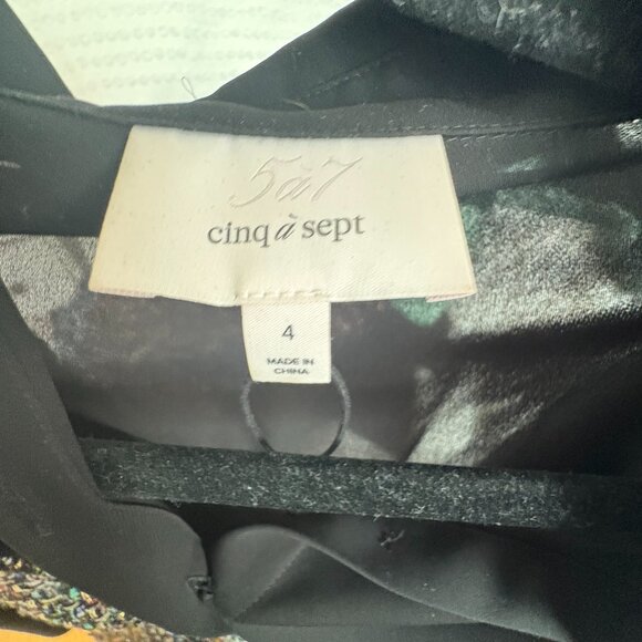 Cinq à Sept Florianna Mini Dress Confetti Tweed Long Sleeves Sz 4 - Picture 2 of 9